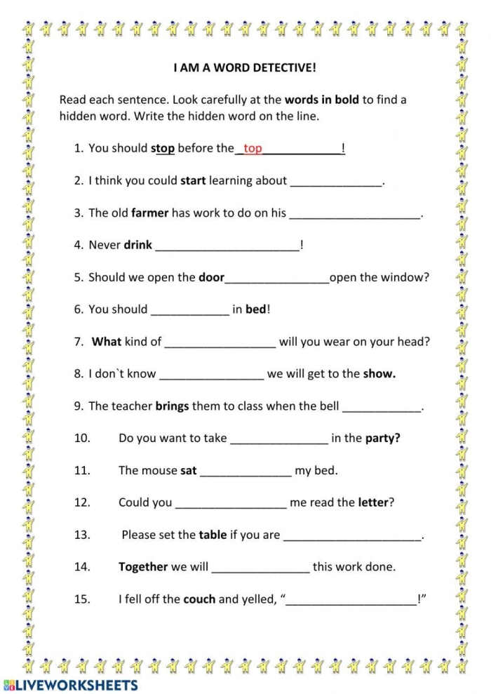 Be a Word Detective place value worksheet 21 for third grade students Third grade students using context clues to solve vocabulary mysteries on the Be a Word Detective place value worksheet 21
