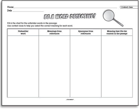 Be a Word Detective Place Value Worksheet for Grade 3 Image 3 Third grade student using context clues on the Be a Word Detective place value worksheet