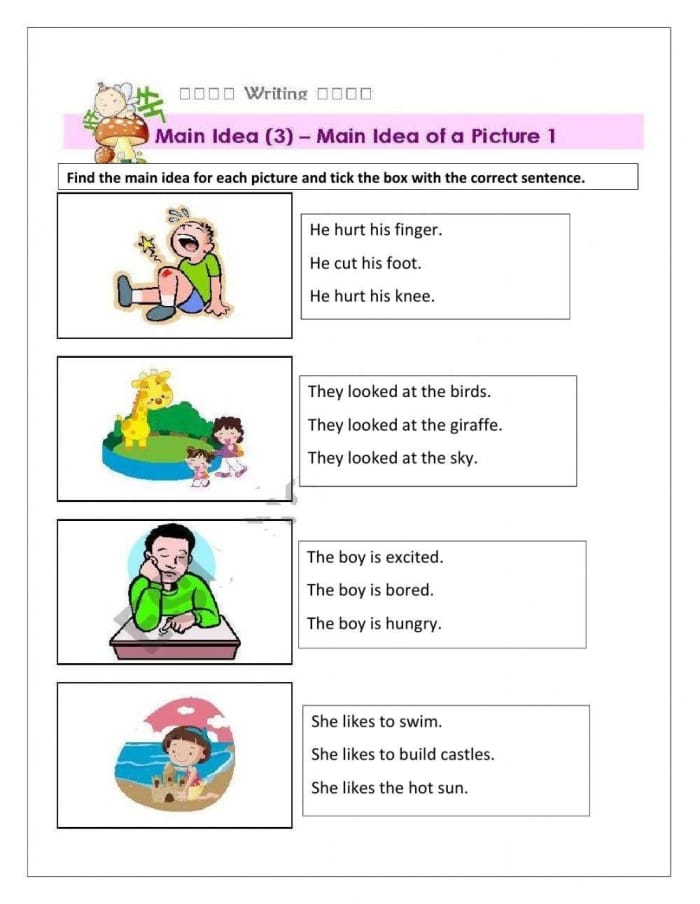 Worksheet featuring various working dogs assisting humans in different roles