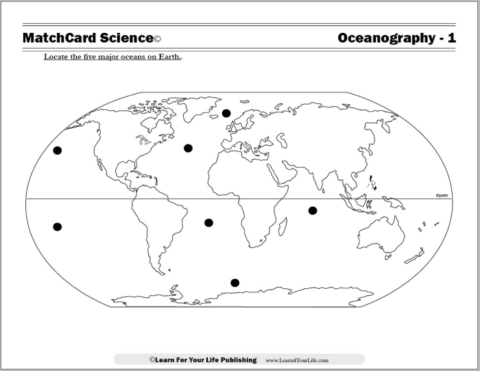 World Oceans Graphing Worksheet for Fourth Grade Students Fourth grade student worksheet featuring ocean geography and data graphing exercises