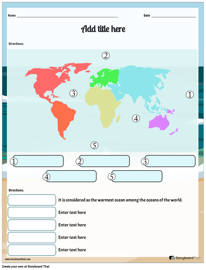 Educational World Oceans Worksheet for Fourth Grade Data Analysis Fourth grade students practicing data and graphing skills on a world oceans worksheet