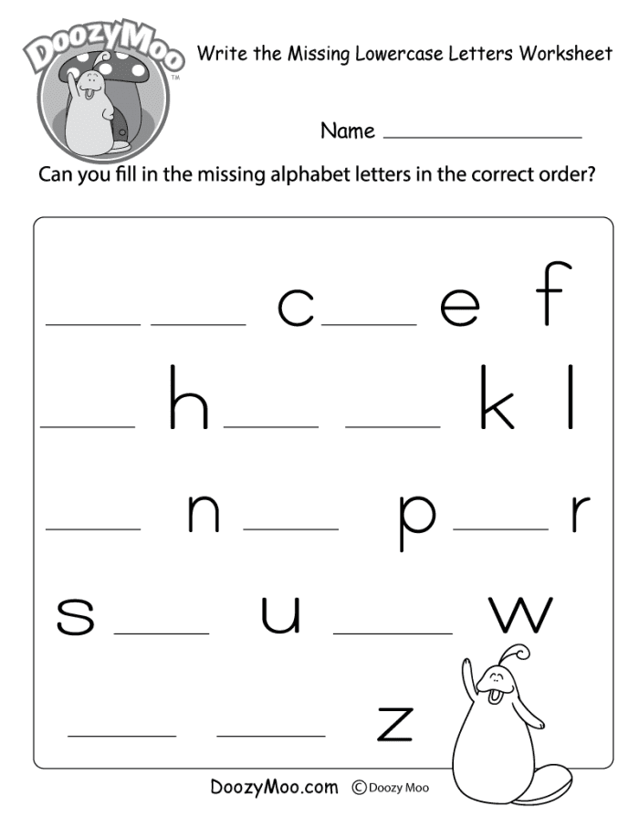 Worksheet showing students how to fill in missing beginning letters for CVC words