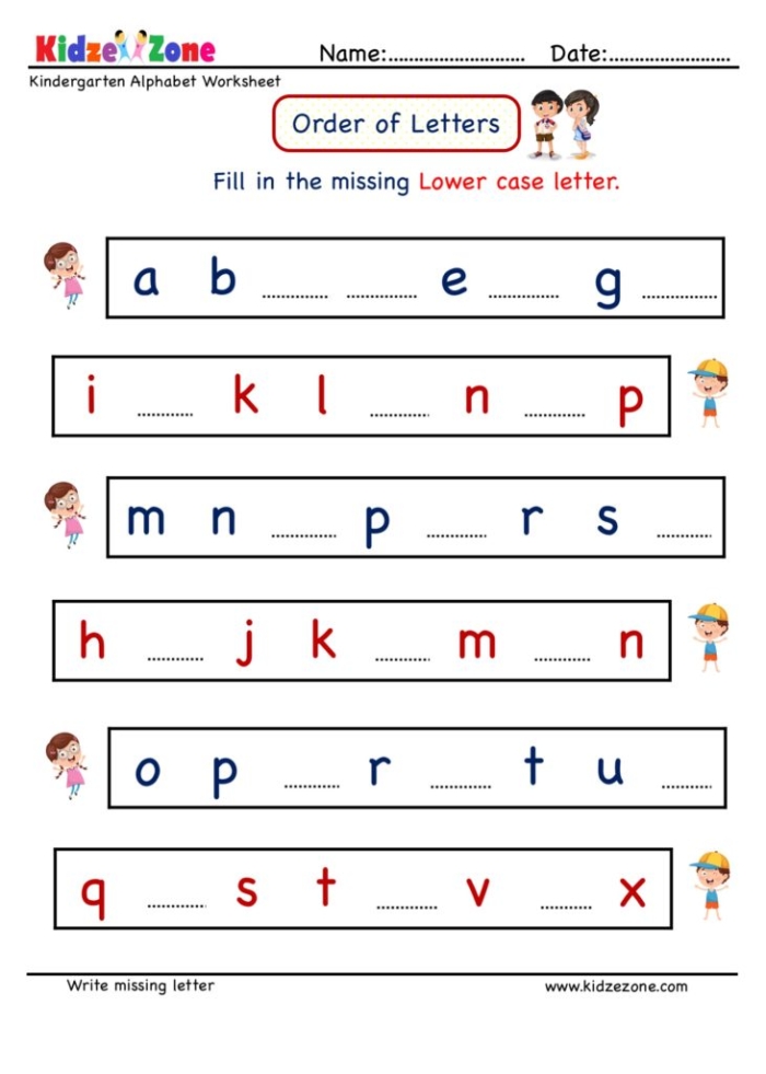 Kindergarten phonics worksheet featuring adorable animals with missing starting letters for students to fill in