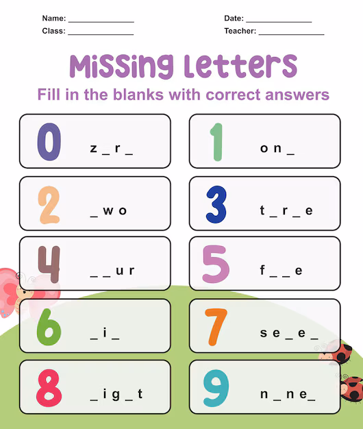 Write the Missing Letter: How's the Weather? kindergarten worksheet illustration Worksheet for kids to fill in the missing first letters of weather-related words