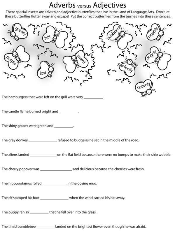 Writer’s Word Bank: Adjectives worksheet for Sixth Grade