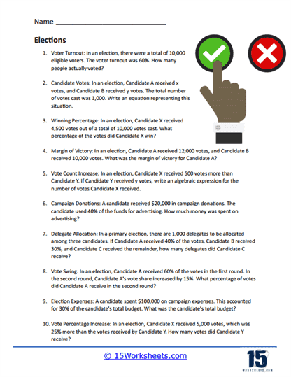 Sixth grade math worksheet featuring algebra word problems focused on writing variable expressions