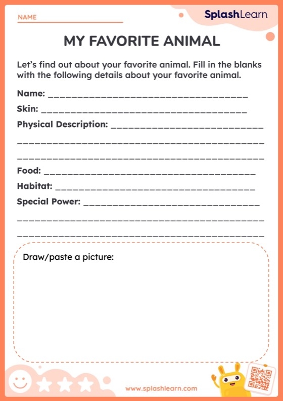 Child completing the Your Favorite Animal worksheet focused on decimals in second grade