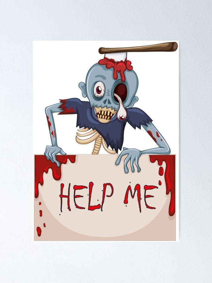 Fifth grade science worksheet illustrating the different parts of the human brain with a fun zombie theme