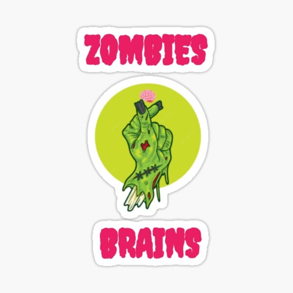 Zombie-themed worksheet exploring parts of the human brain for fifth graders