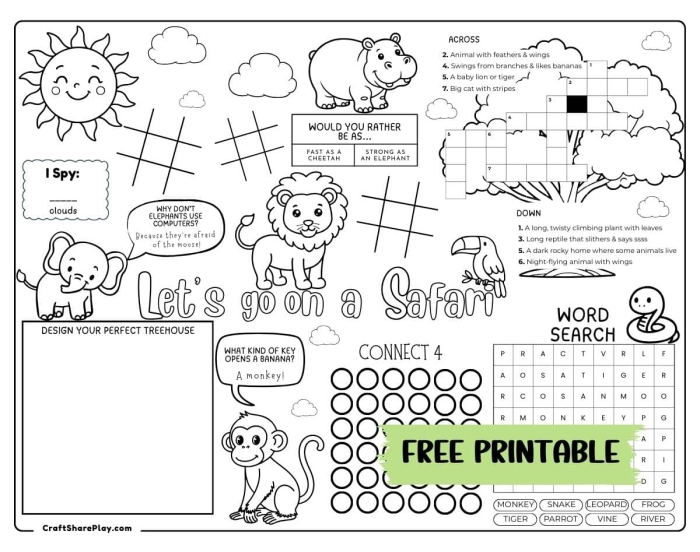 ALT text for a first-grade worksheet on zoo animals' locations with preposition questions