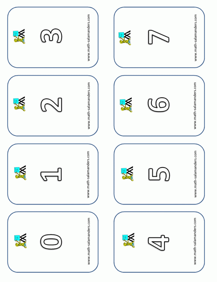Place Value worksheet for First Grade 0–9 Digit Cards worksheet for First Grade