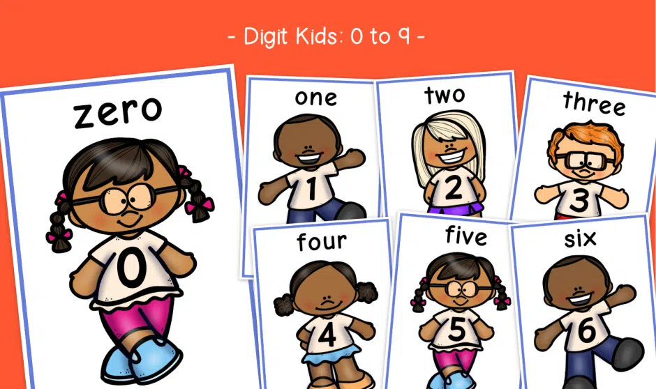Place Value worksheet for First Grade 0–9 Digit Cards worksheet for First Grade