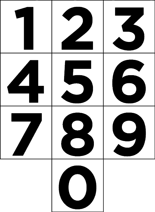 Place Value worksheet for First Grade 0–9 Digit Cards worksheet for First Grade