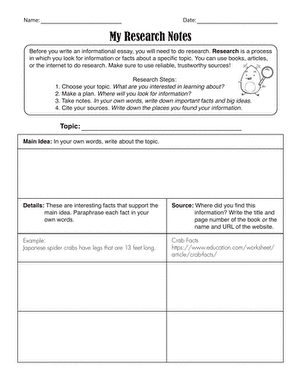 Third grade My Research Notes worksheet focused on addition skills