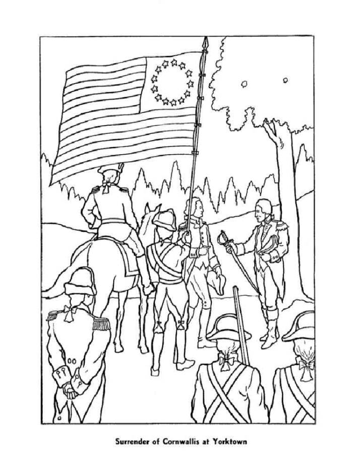 Alphabet and history combined in Revolutionary War coloring page for young learners 22 Second Grade Revolutionary War coloring worksheet featuring alphabet learning activities