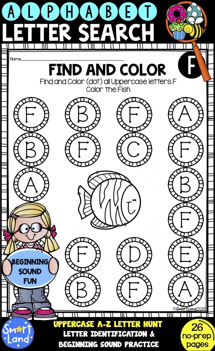 Engaging Finish the Fish Alphabet activity for practicing letters in a sea-themed setting Kindergarten worksheet featuring ocean fish with missing lowercase alphabet letters to complete