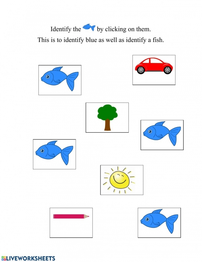 Finish the Fish Alphabet activity for young learners practicing letters with a fun sea creature theme Kindergarten worksheet featuring ocean-themed fish with missing lowercase alphabet letters to complete