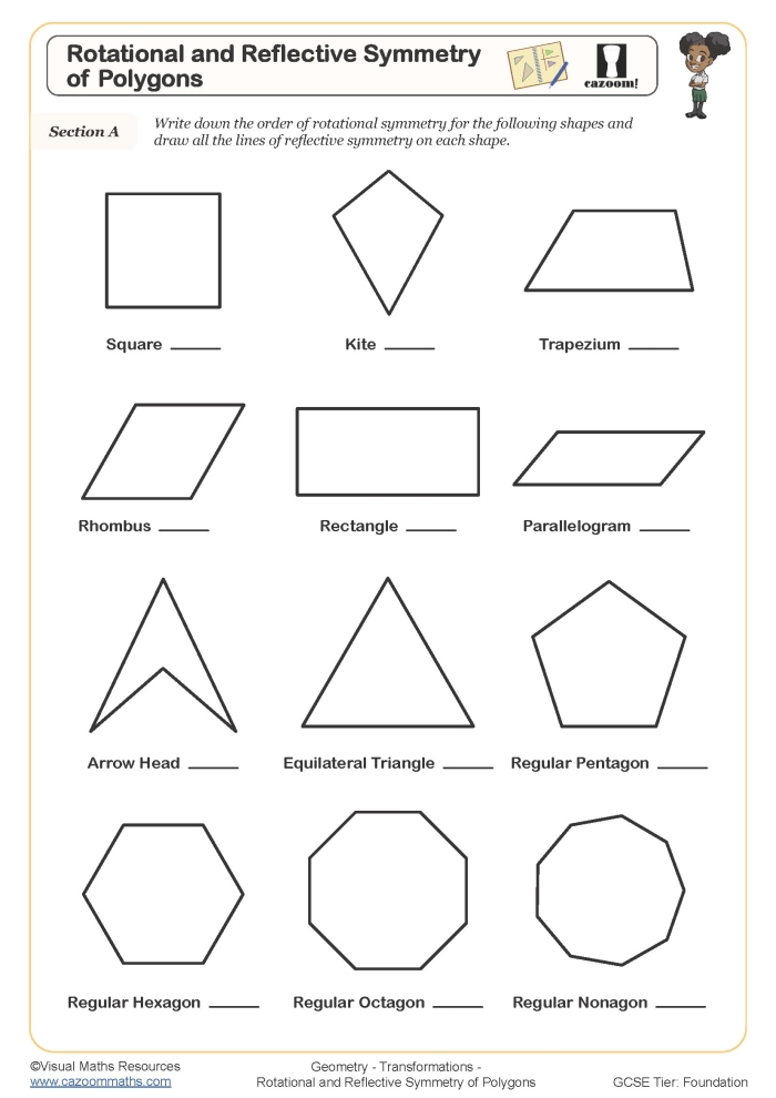 Third grade students practicing lines of symmetry on letters with the Alphabet Symmetry worksheet