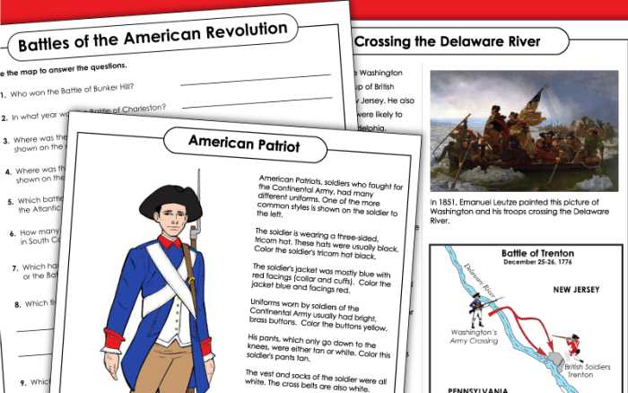 Interactive worksheet focused on American Revolution battles for fifth graders number 3 Fifth grade worksheet on key battles of the American Revolution with dates for practice
