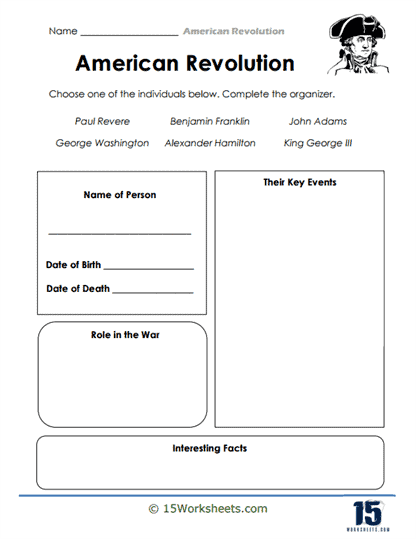 Worksheet image for American Revolution Battles exercise number 25 aimed at mixed math skills Fifth grade worksheet focusing on key battles of the American Revolution with dates and operations