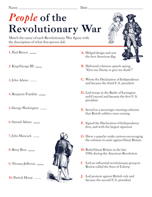 Practice American Revolution battles and dates for fifth grade students worksheet two Fifth grade worksheet on key battles of the American Revolution with dates and operations