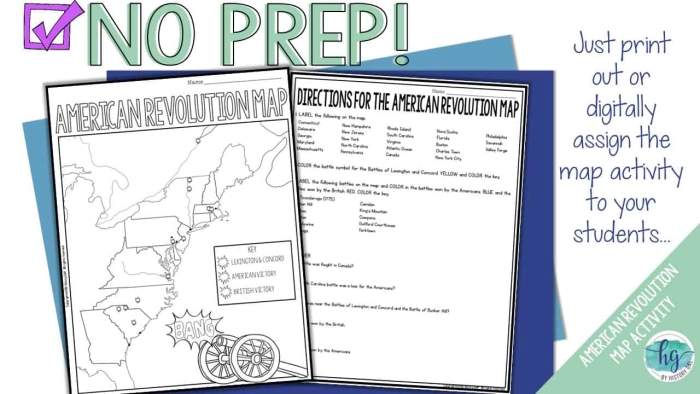 American Revolution Battles quiz sheet for fifth graders testing major battle dates and events 13 Fifth grade worksheet featuring questions on key battles of the American Revolution with dates