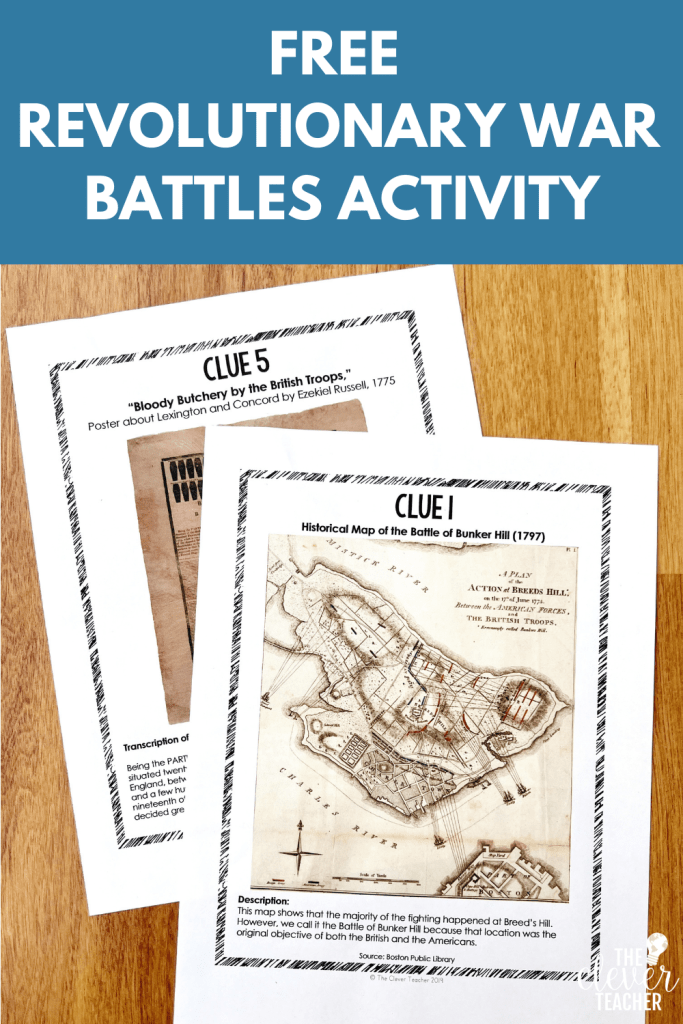 Worksheet for practicing American Revolution battles and dates for grade five students Fifth grade worksheet on American Revolution battles with dates and operations