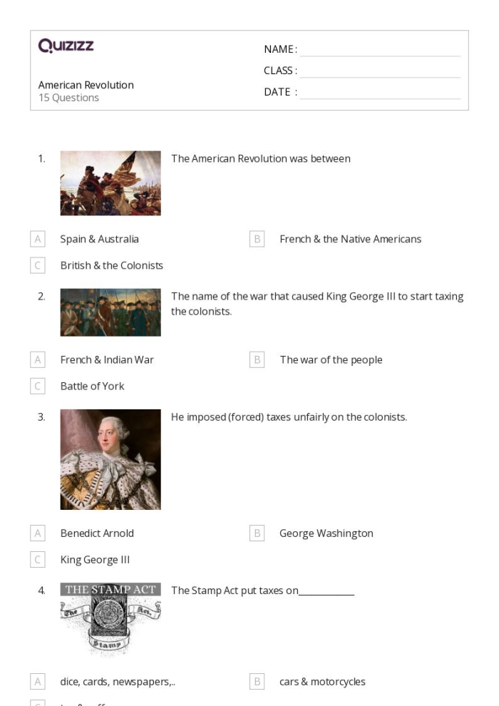 Fifth grade worksheet on the Philadelphia Campaign and Valley Forge during the American Revolution