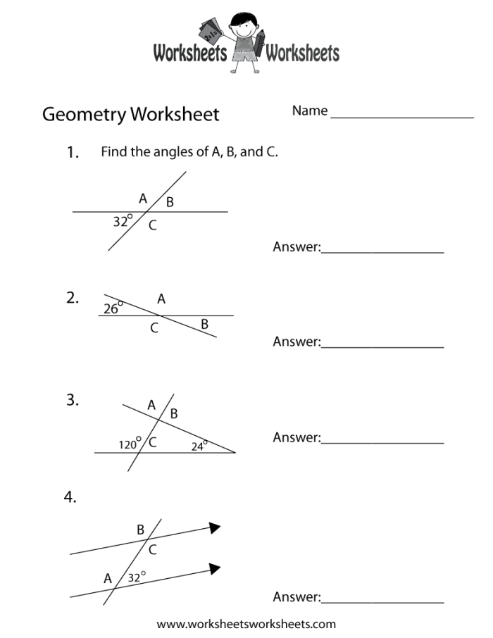Third grade students working on an angles in two-dimensional shapes worksheet focused on addition
