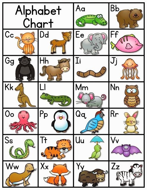 My Animal Alphabet Chart for Kindergarten Students - Worksheet 4 Colorful animal alphabet chart worksheet for kids to create and learn.