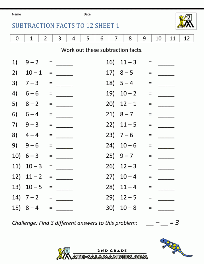 Animal subtracting worksheet featuring problems where children cross off six animals from groups