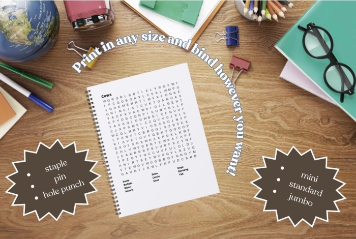 Animal Word Search worksheet featuring various mammals for kids