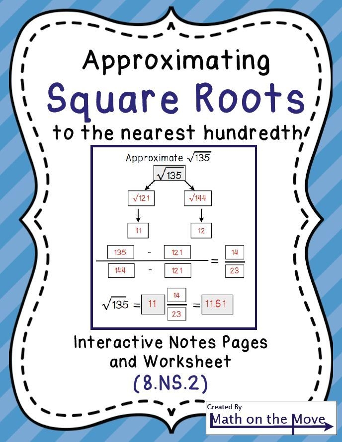 Worksheet showcasing the approximation of irrational numbers on number lines for eighth-grade students