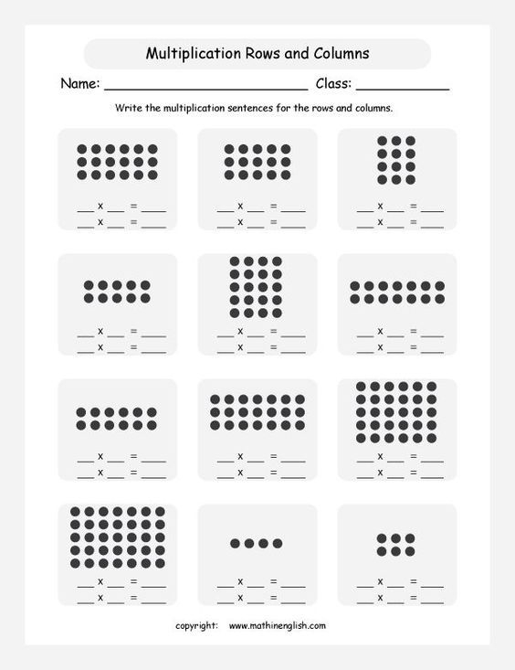 Zooming in on Arrays worksheet with creative story problems for grade 2 students, image 24 Second Grade worksheet focusing on arrays and sentence frames for math practice
