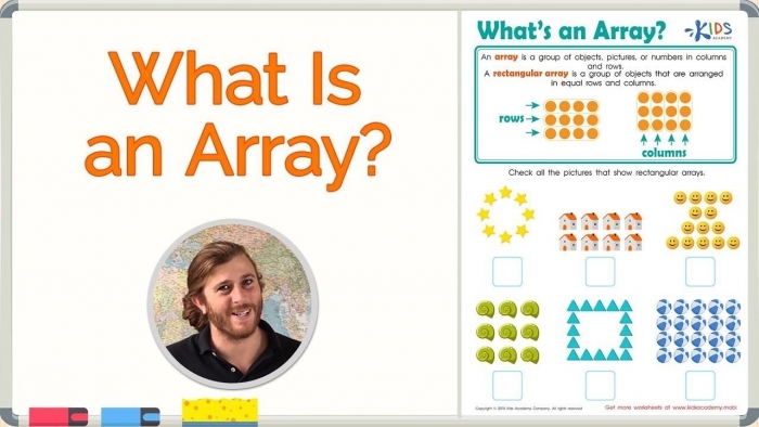 Zooming in on Arrays worksheet for second graders exploring groups and story problems, image 8. Second grade students using the Zooming in on Arrays worksheet to practice arrays and repeated addition.