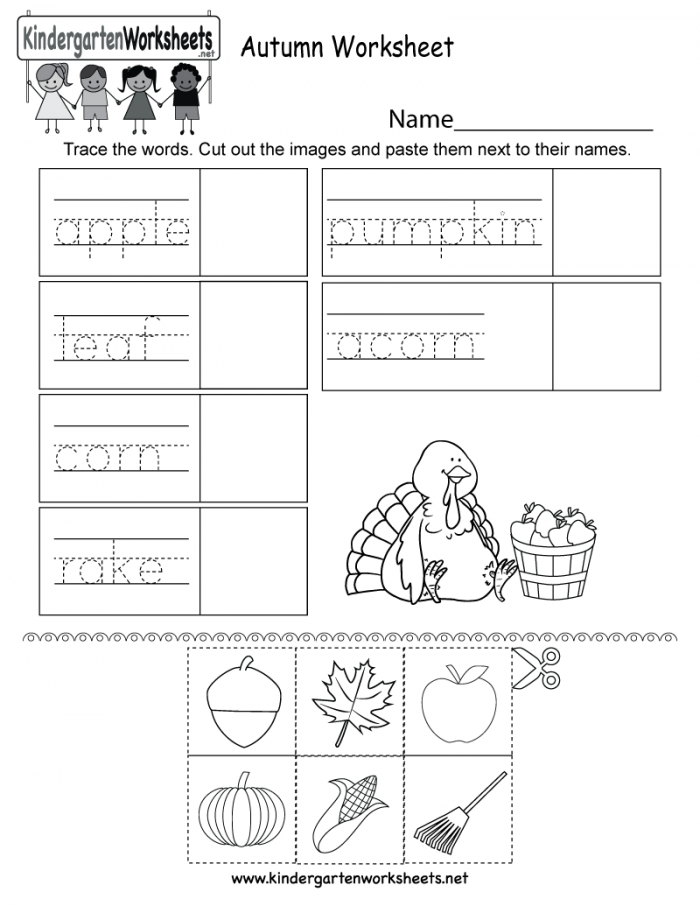 Autumn spelling practice worksheet for second graders with misspelled word choices Second grade student completing an autumn-themed spelling worksheet with fall vocabulary