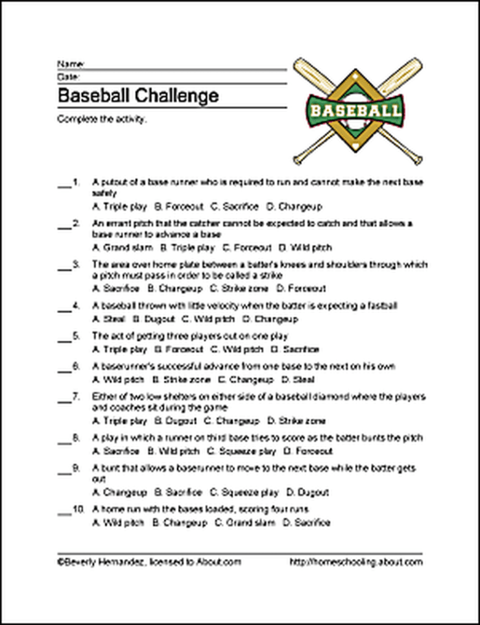 Third grade students reading about baseball history and place value concepts on a spring break worksheet