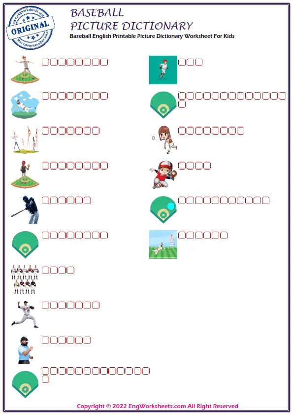 Engage with baseball terms through this fun worksheet activity Baseball lingo vocabulary matching worksheet for third graders