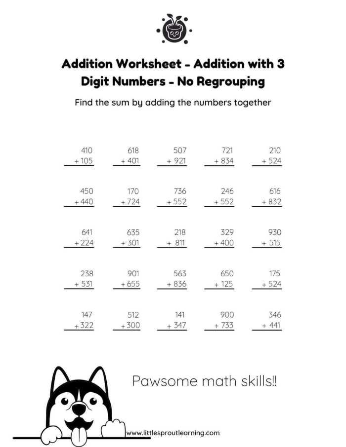 Adding Four to Numbers Within 10 Practice Sheet for Grade 1 Math Learners First grade addition worksheet showing practice problems for adding 4 to single digit numbers with colorful illustrations and answer spaces