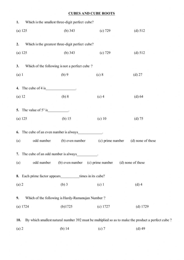 Practice problems for simplifying and solving equations containing cubed variables Eighth grade student solving cube root equations with variables on a math worksheet