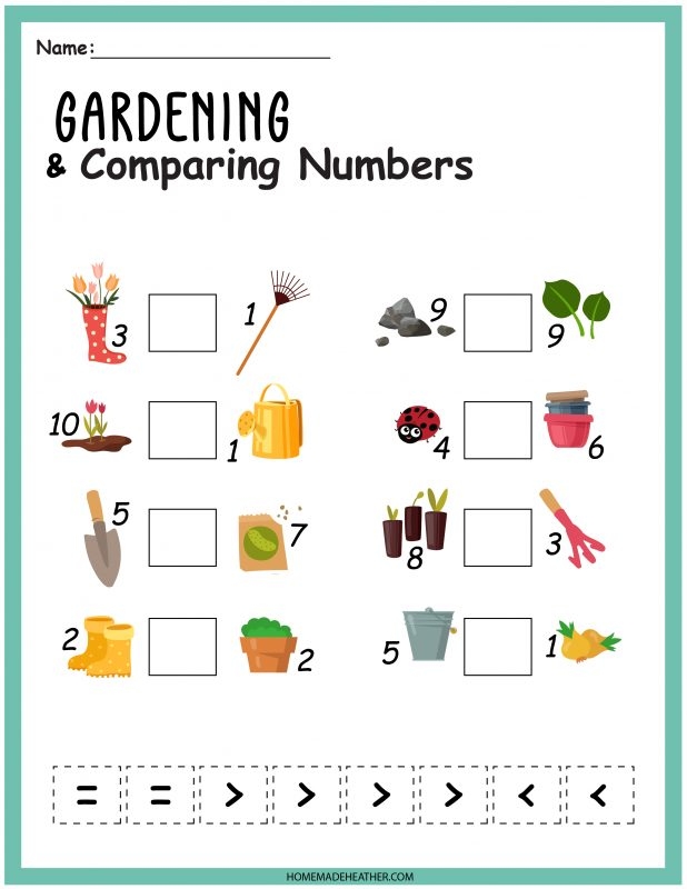 Third grade student coloring garden plots while practicing fraction reduction skills on a math worksheet