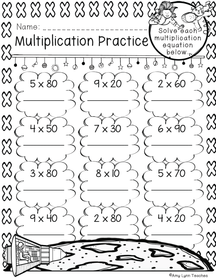 Space Fractions Practice Problem 2 for Elementary Math Lessons Fourth grade students comparing space objects to write and simplify fractions on a worksheet activity