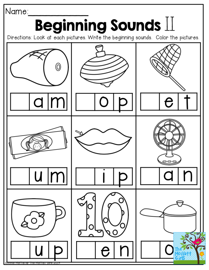 Place Value worksheet for Kindergarten Beginning sounds worksheet for kindergarten focusing on matching images from P to T. Worksheet image 24 for practicing phonics with young learners.