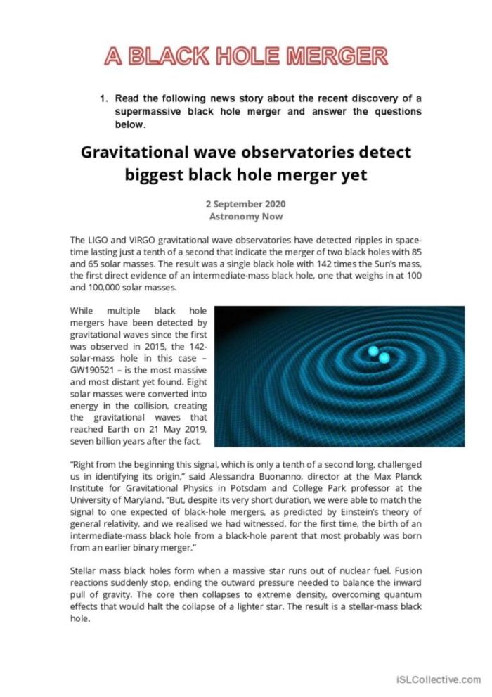 Fifth grade multiplication worksheet featuring black hole space science problems and exercises