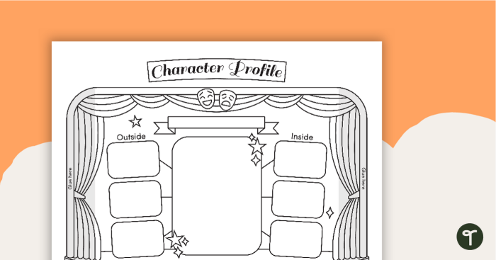 Illustration of a worksheet designed to assist children in analyzing book characters for their first book report Book Characters worksheet for third graders focusing on understanding story characters through fractions