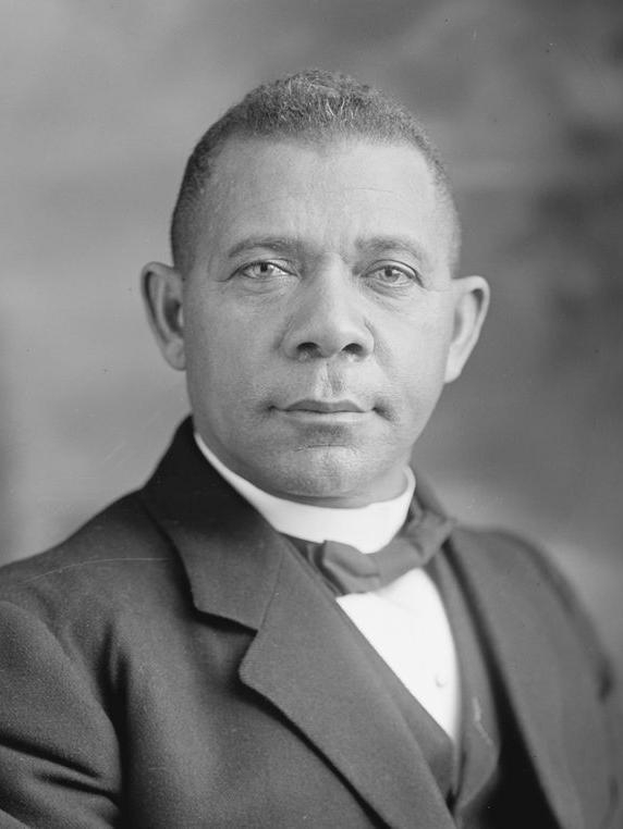 Portrait of Booker T. Washington, an influential educator and civil rights advocate who founded Tuskegee University and championed African American education