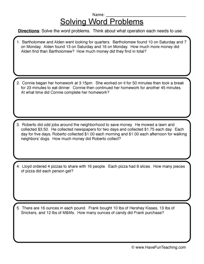 First Grade Word Problem Challenge worksheet featuring two digit addition and subtraction with a farm theme