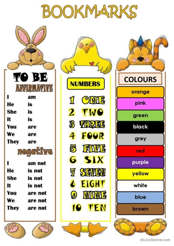 Brainzy Bookmarks worksheet for Pre-K