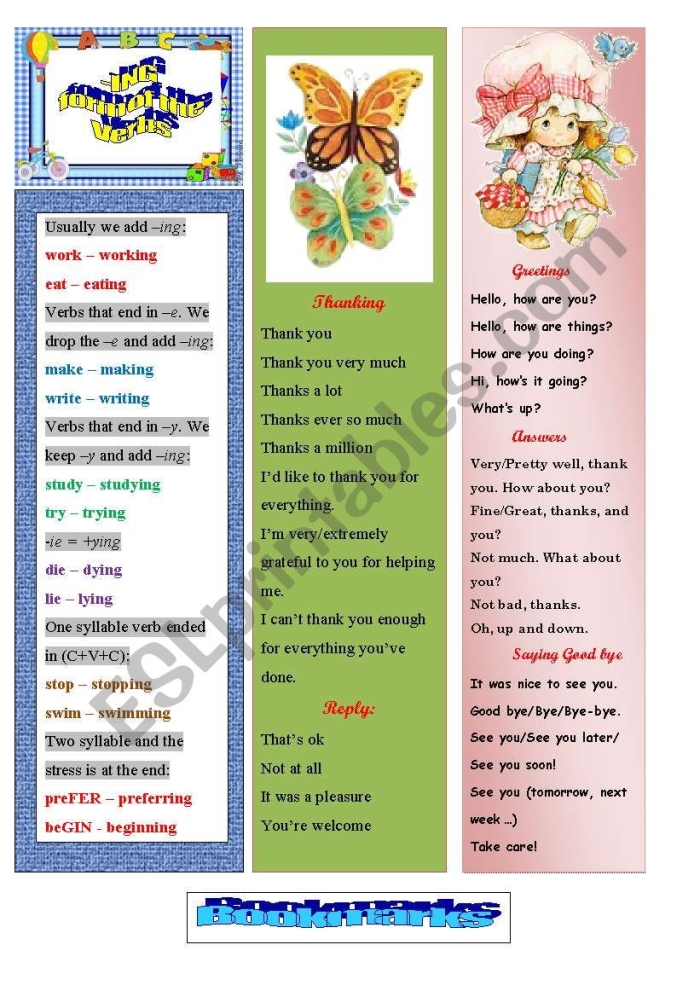 Brainzy Bookmarks worksheet for Pre-K