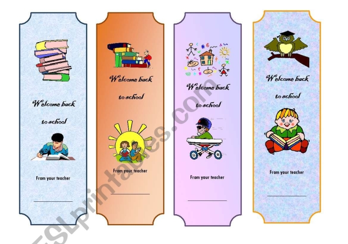 Brainzy Bookmarks worksheet for Pre-K